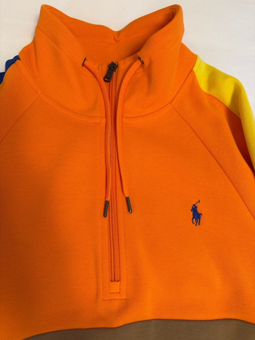 Polo by Ralph Lauren Orange and Brown Colorblock Jogger Set - Picture 4 of 11